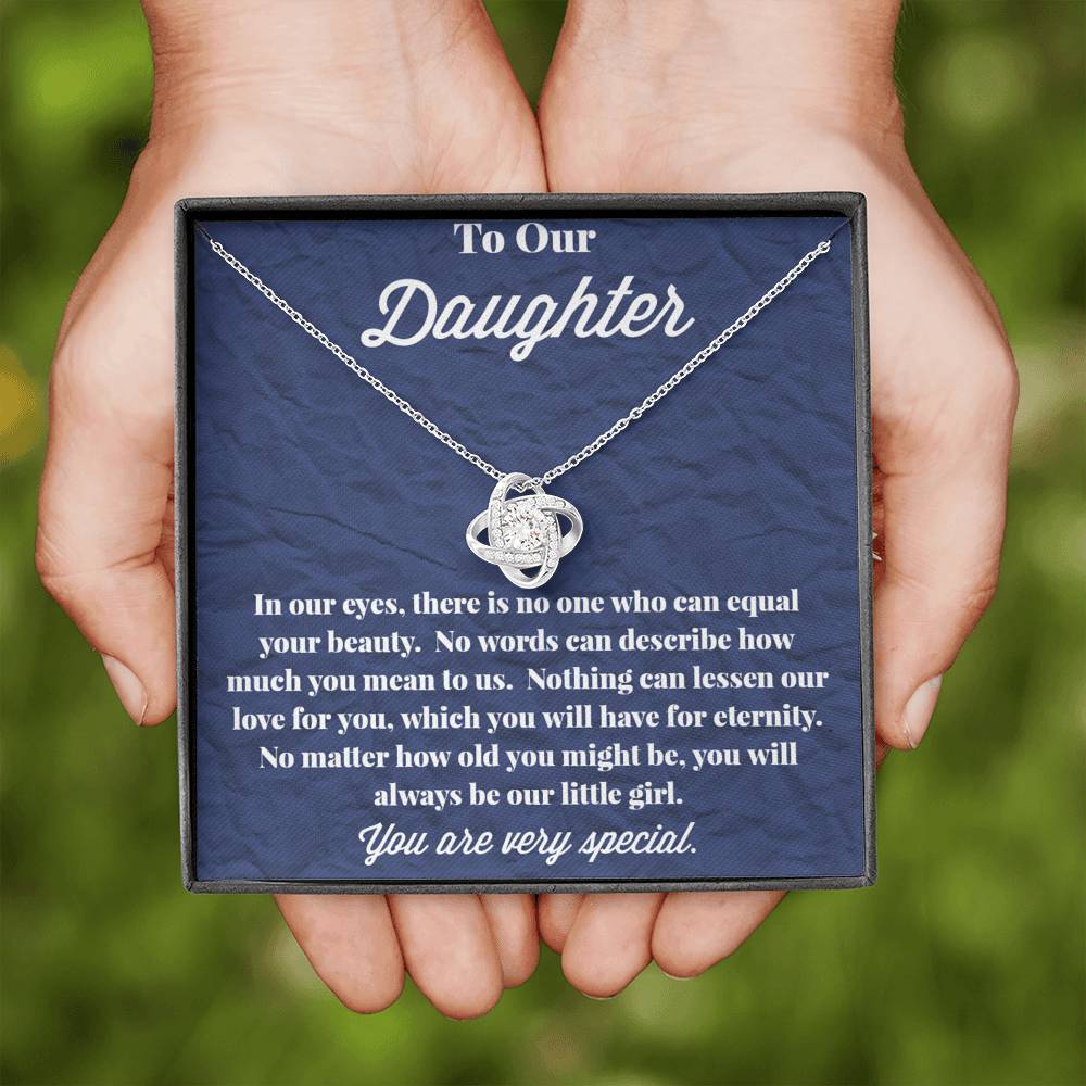 To Our Daughter Love Knot Necklace