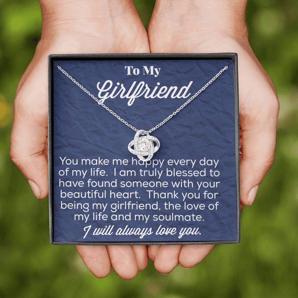 To My Girlfriend Love Knot Necklace