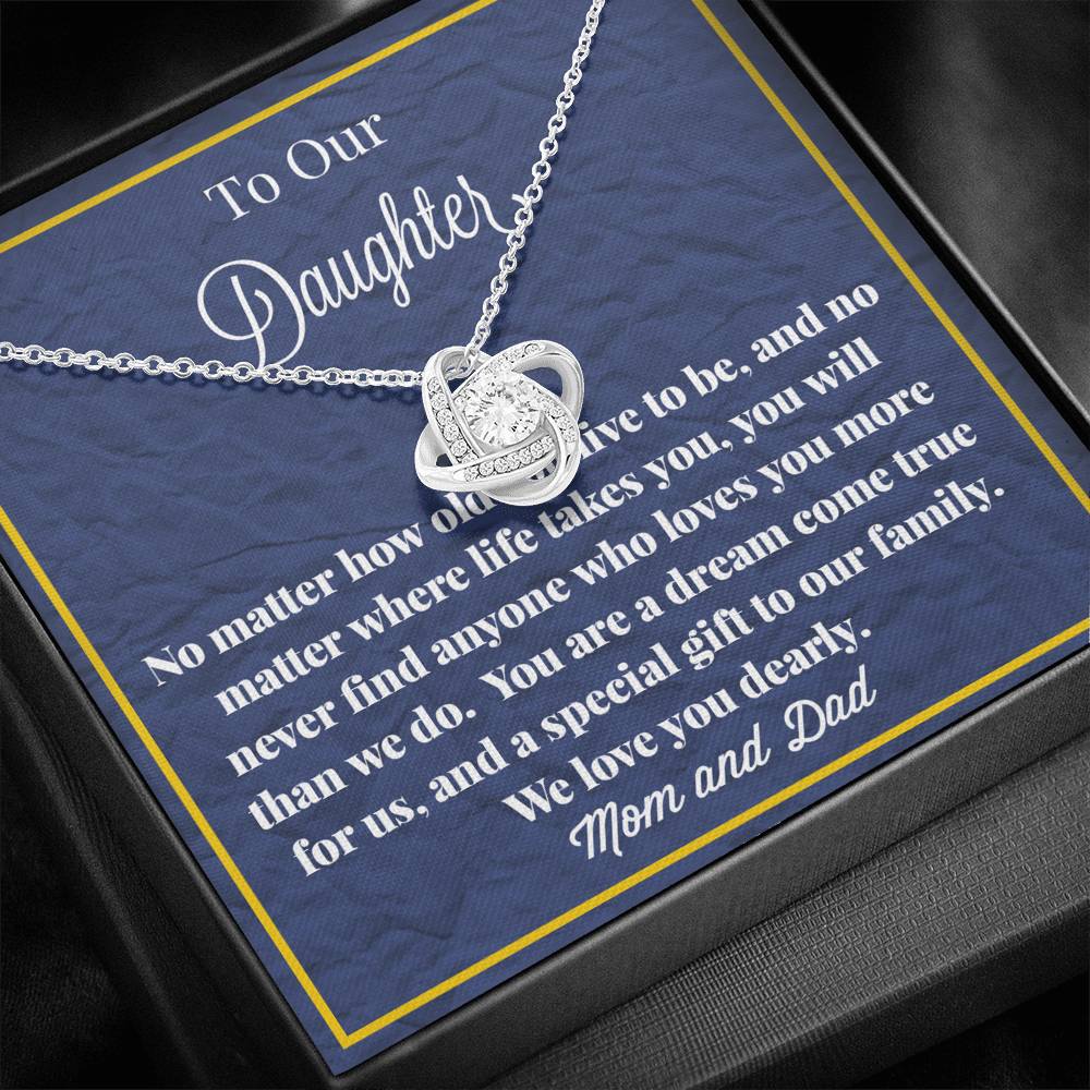 To Our Daughter Love Knot Necklace