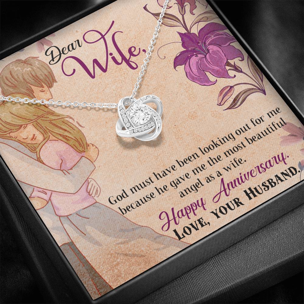 Anniversary Gift for Wife Love Knot Necklace