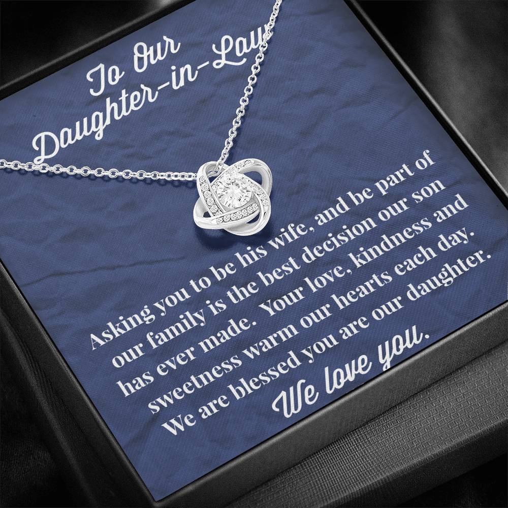 To Our Daughter-in-Law Love Knot Necklace - Gift for Daughter - Necklace for Daughter-in-Law
