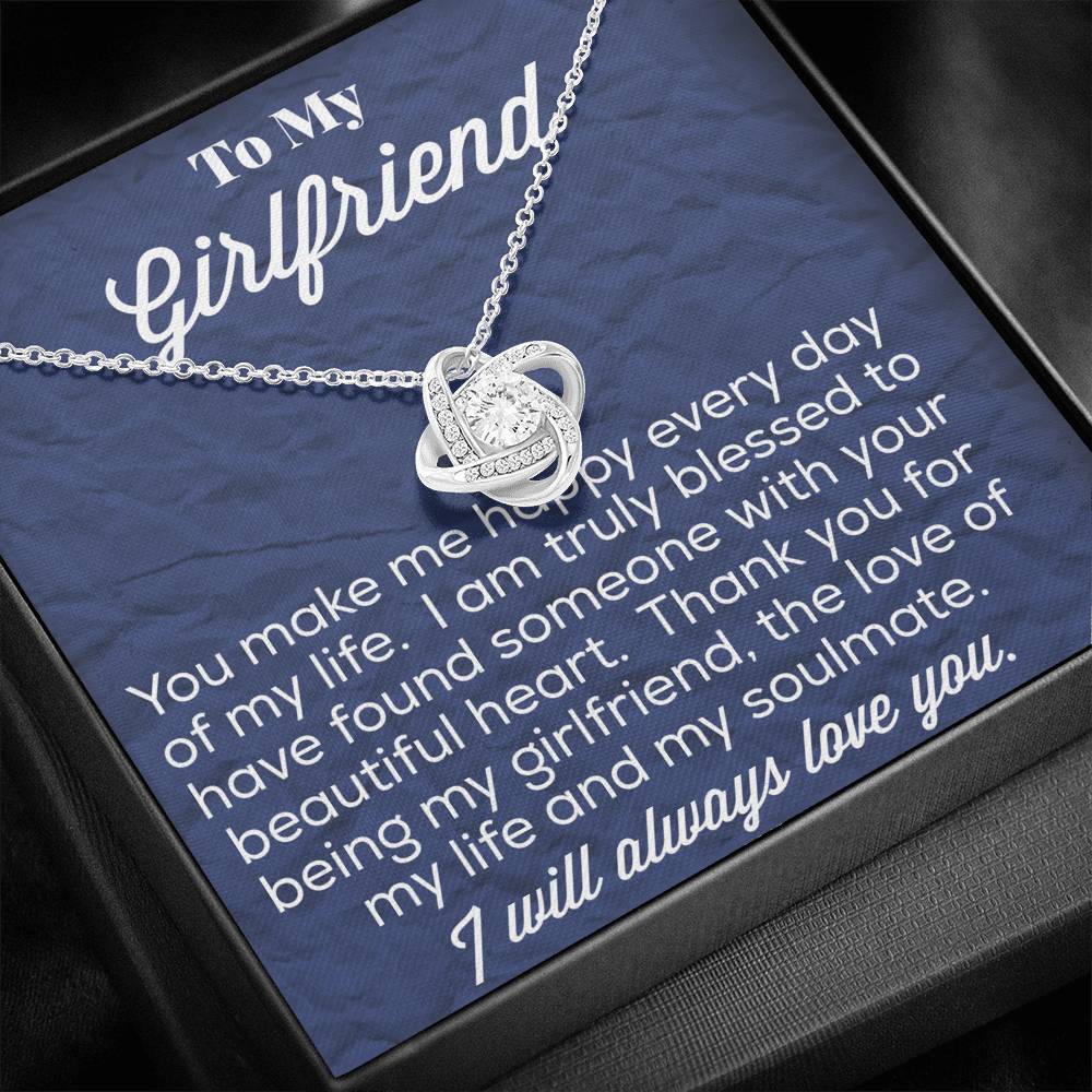 To My Girlfriend Love Knot Necklace