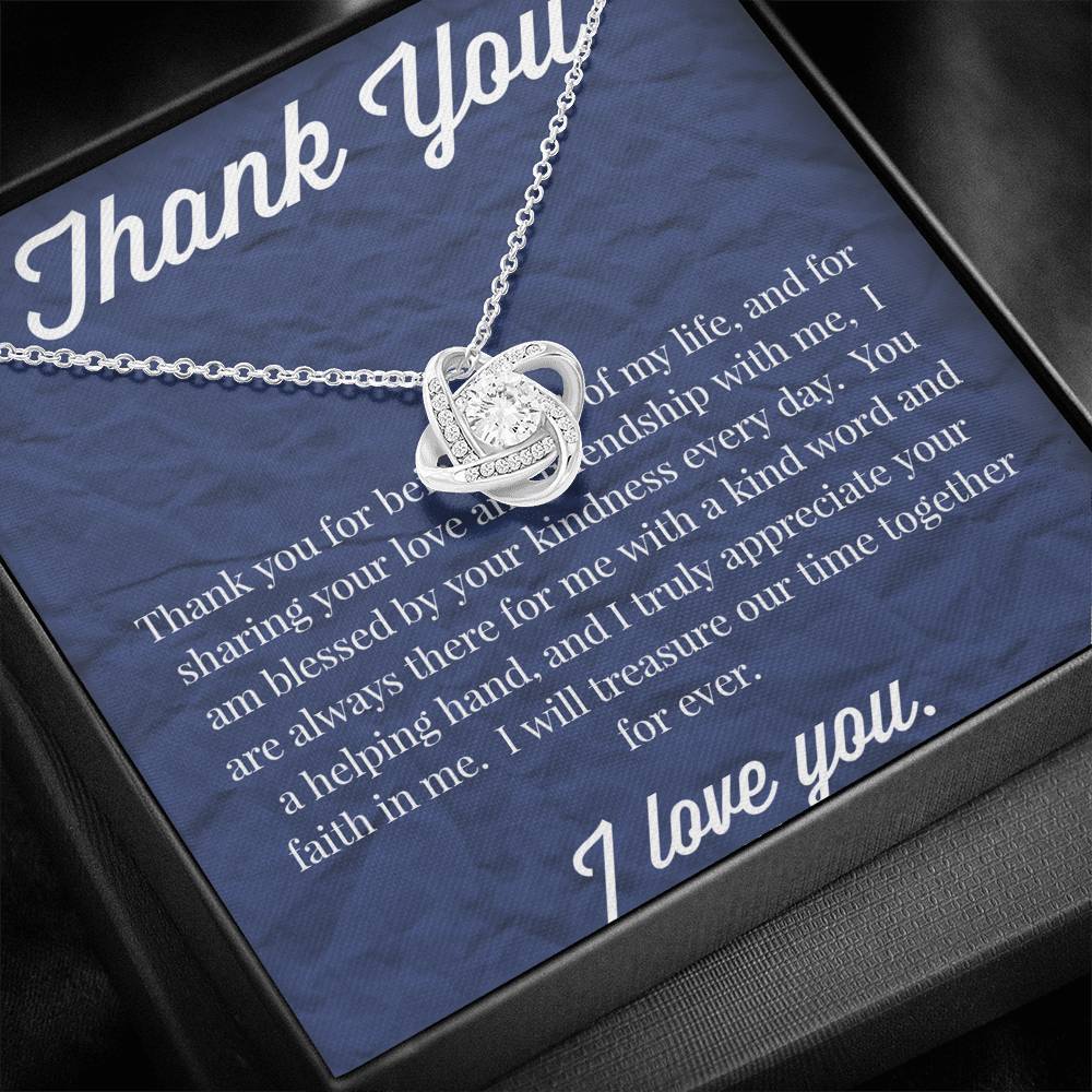 Thank You Love Knot Necklace