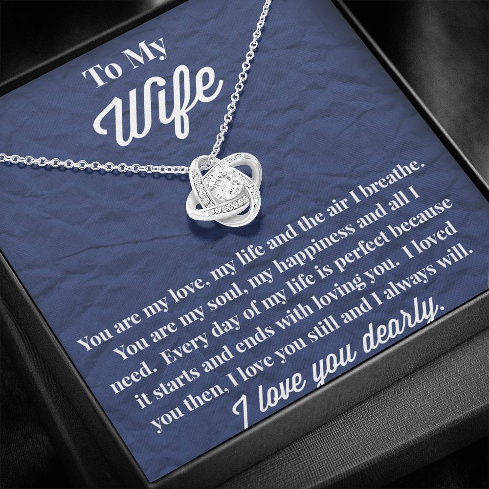 To My Wife Love Knot Necklace