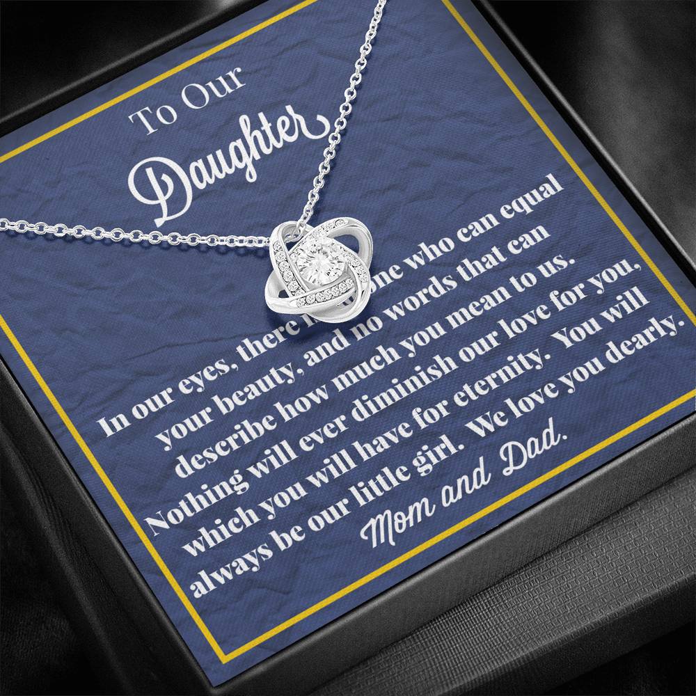 To Our Daughter Love Knot Necklace