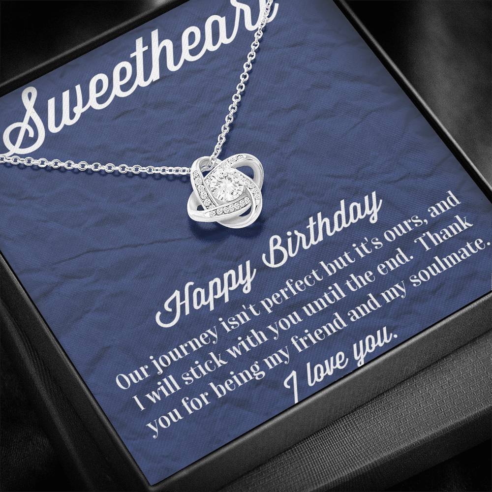 Happy Birthday Love Knot Necklace