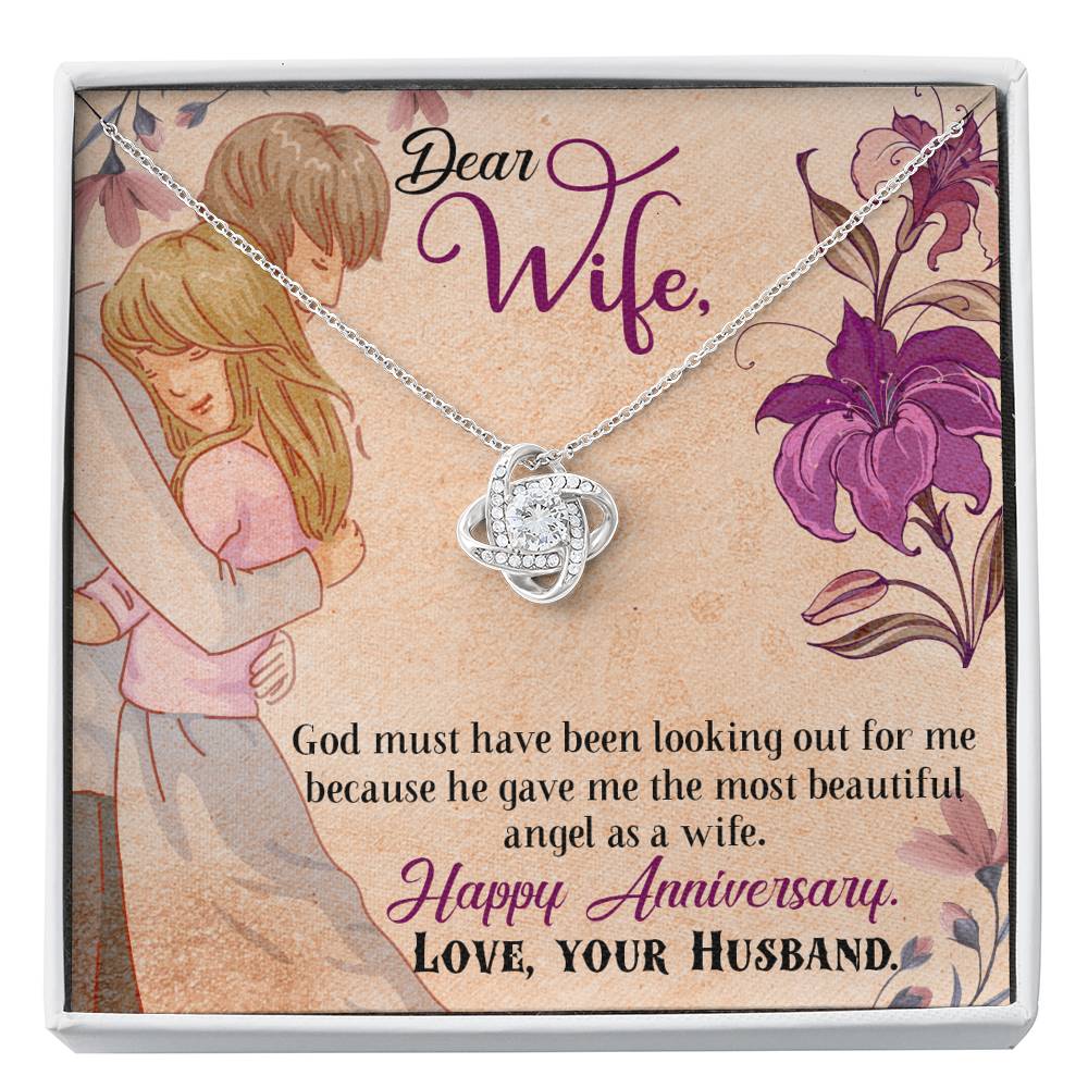 Anniversary Gift for Wife Love Knot Necklace