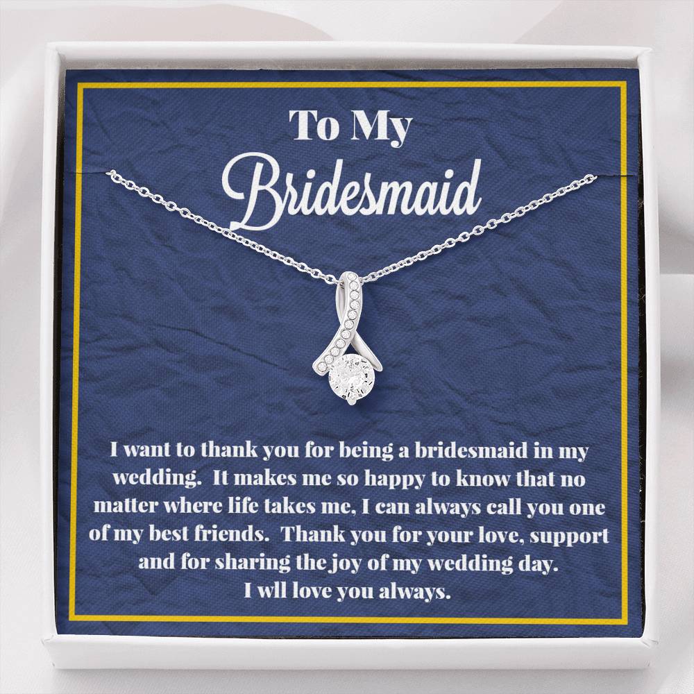 To My Bridesmaid Alluring Beauty Necklace
