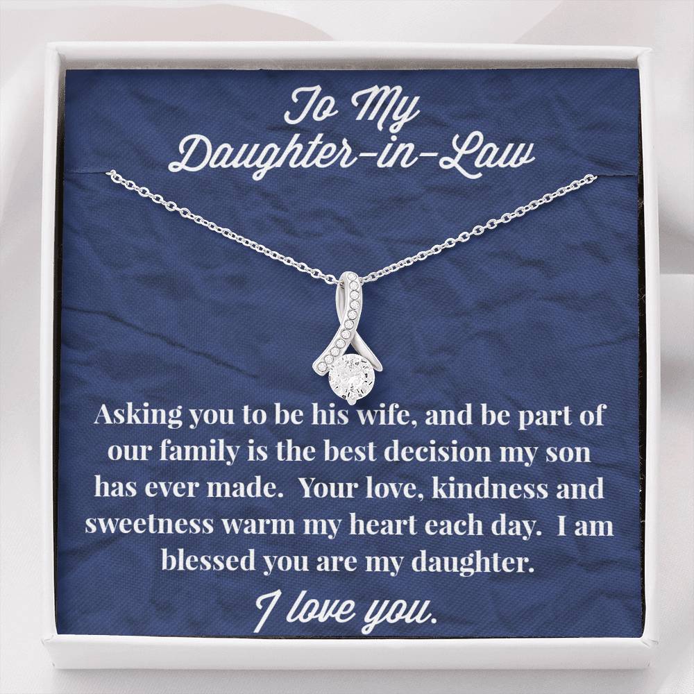 To My Daughter-in-Law Alluring Beauty Necklace - Gift for Daughter- Necklace for Daughter-in-Law