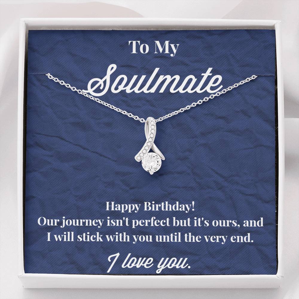 Happy Birthday To My Soulmate Alluring Beauty Necklace - Jewelry for Wife - Necklace for Wife