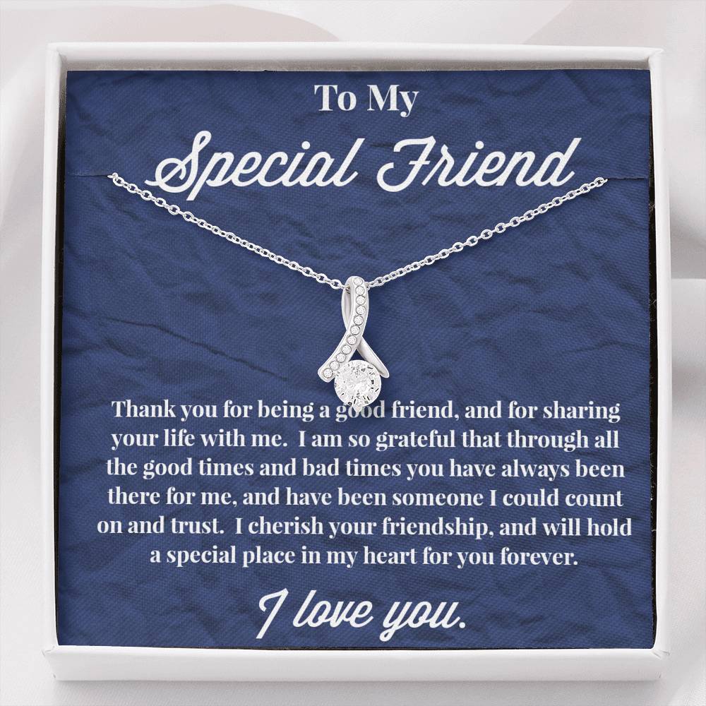 To My Special Friend Alluring Beauty Necklace, Gift for Best Friend, Necklace for Friend