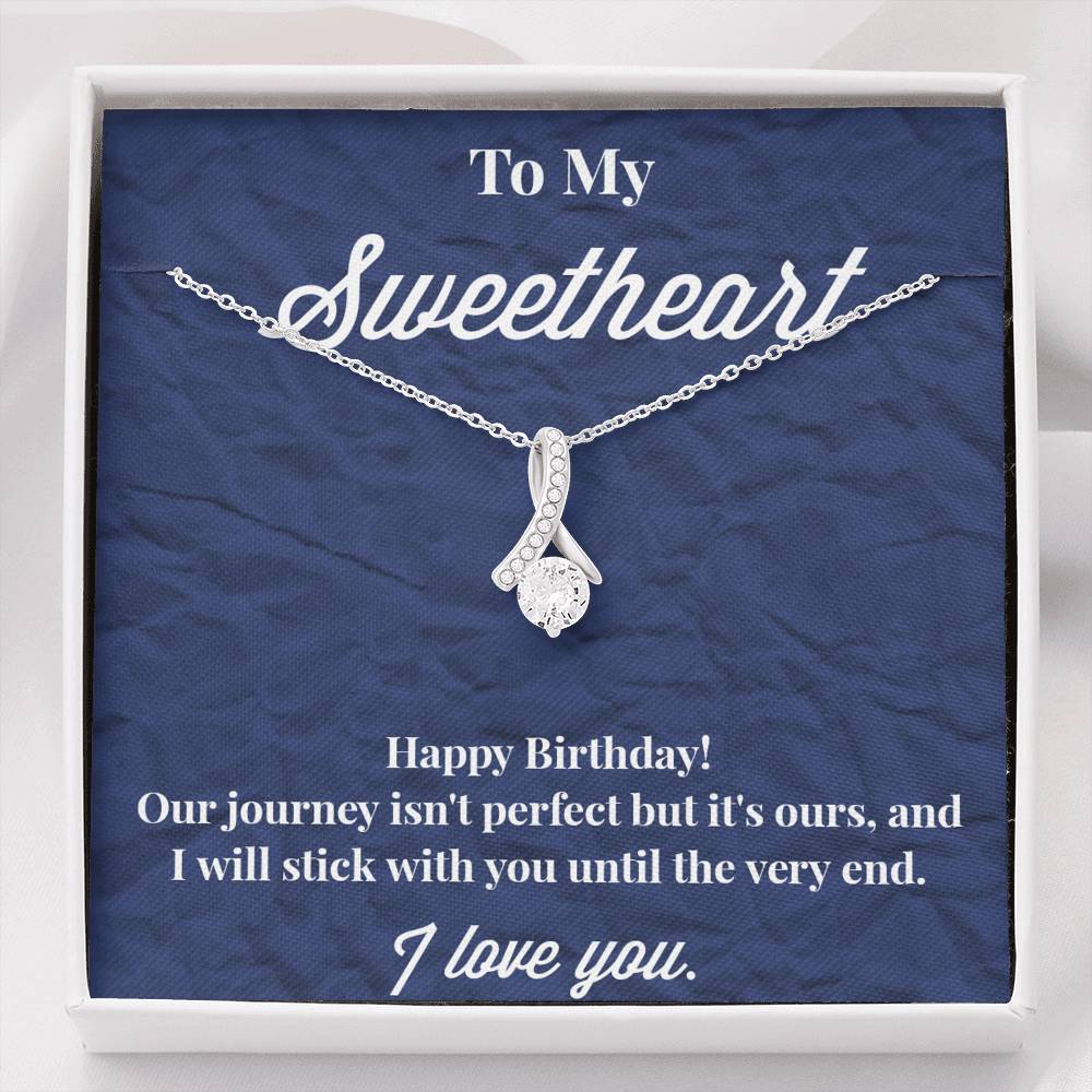 Happy Birthday To My Sweetheart Alluring Beauty Necklace