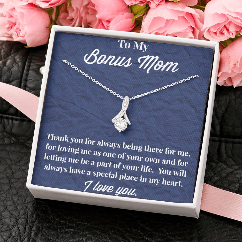 To My Bonus Mom Alluring Beauty Necklace