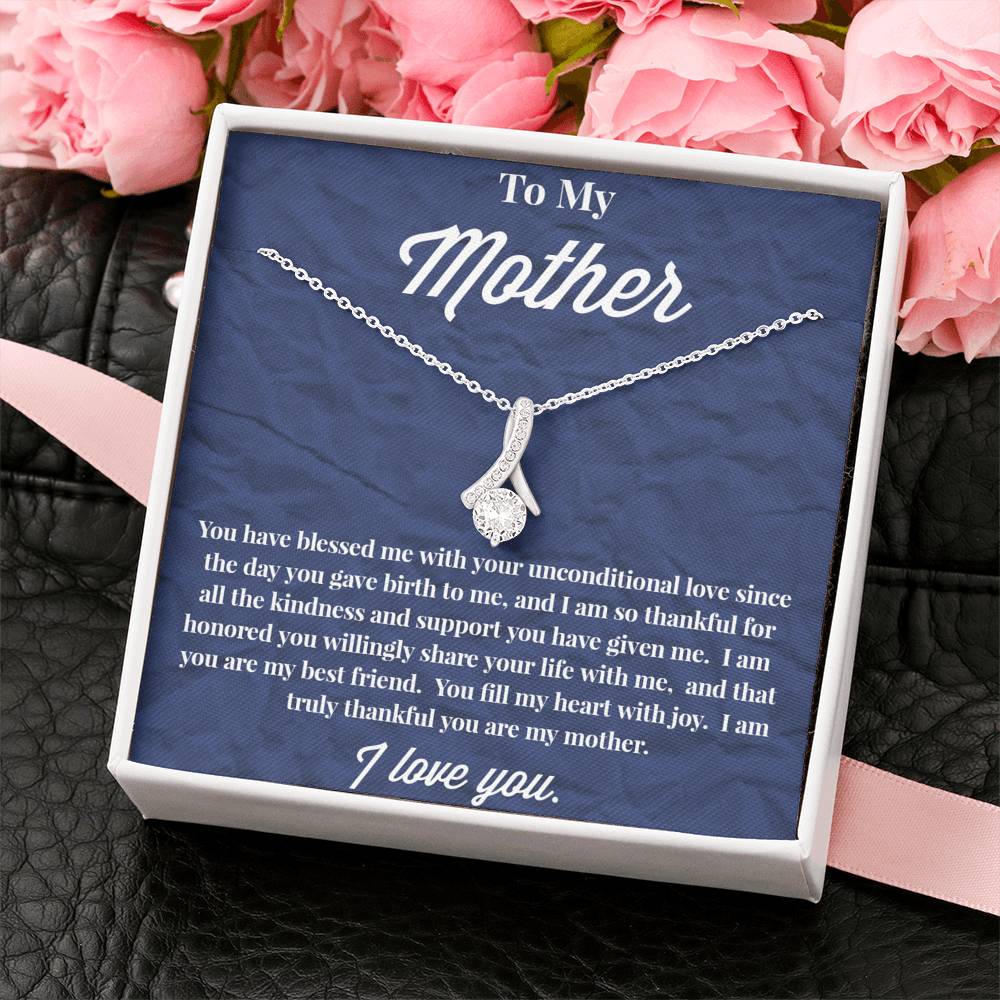 To My Mother Alluring Beauty Necklace - Jewelry for Mom - Necklace for Mom - Gift for Mom