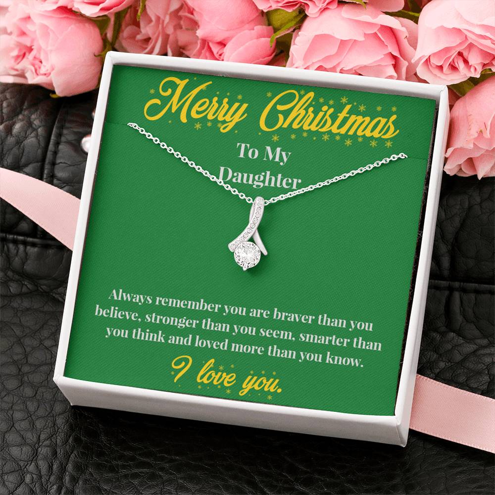 Merry Christmas to My Daughter - Alluring Beauty Necklace - Christmas Gift for Daughter - Necklace for Daughter