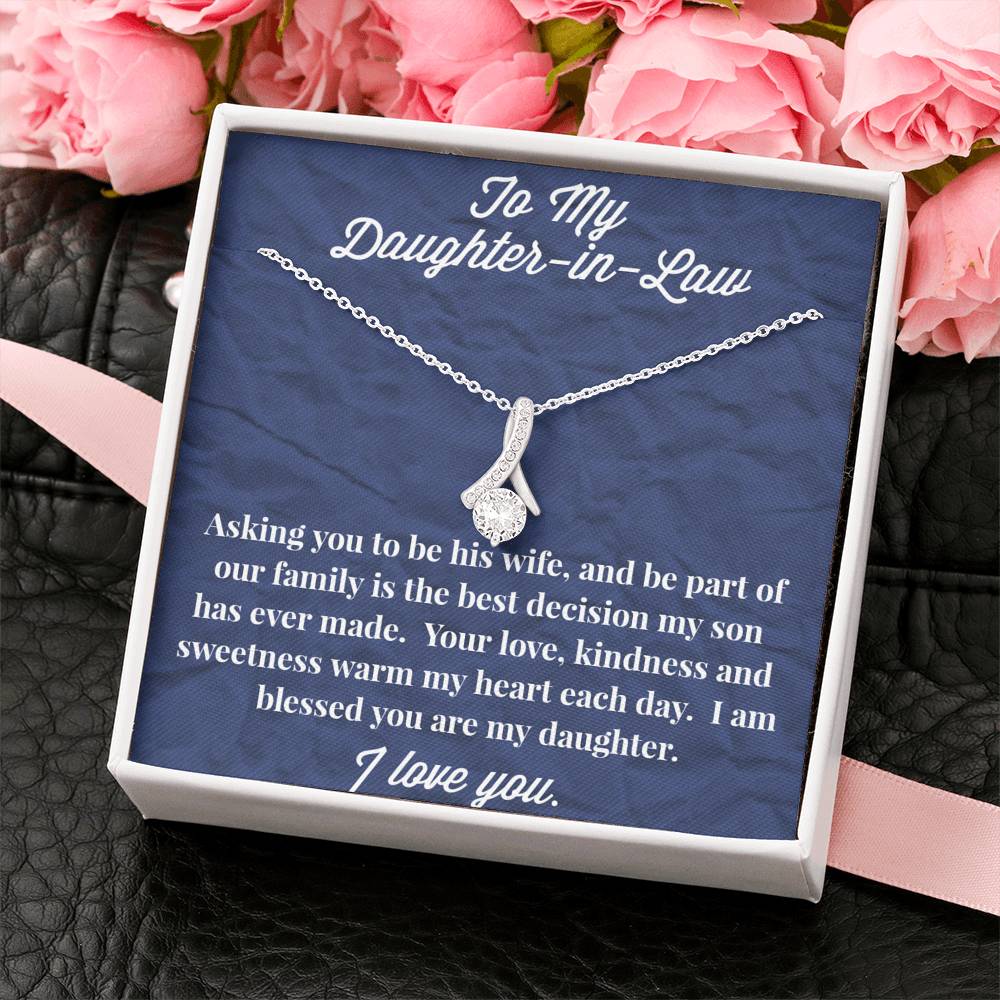 To My Daughter-in-Law Alluring Beauty Necklace - Gift for Daughter- Necklace for Daughter-in-Law
