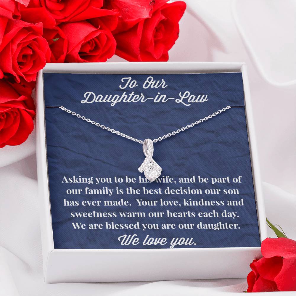To Our Daughter-in-Law Alluring Beauty Necklace - Gift for Daughter - Necklace for Daughter-in-Law