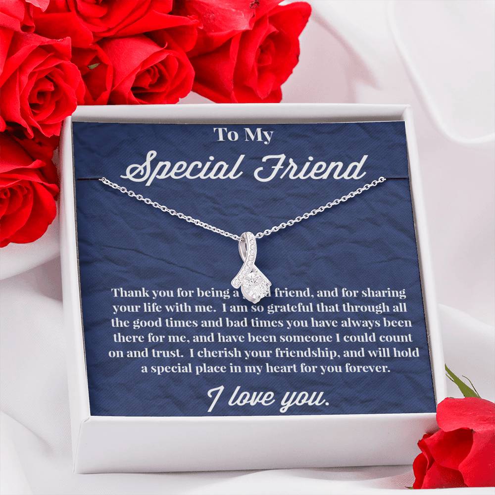 To My Special Friend Alluring Beauty Necklace, Gift for Best Friend, Necklace for Friend