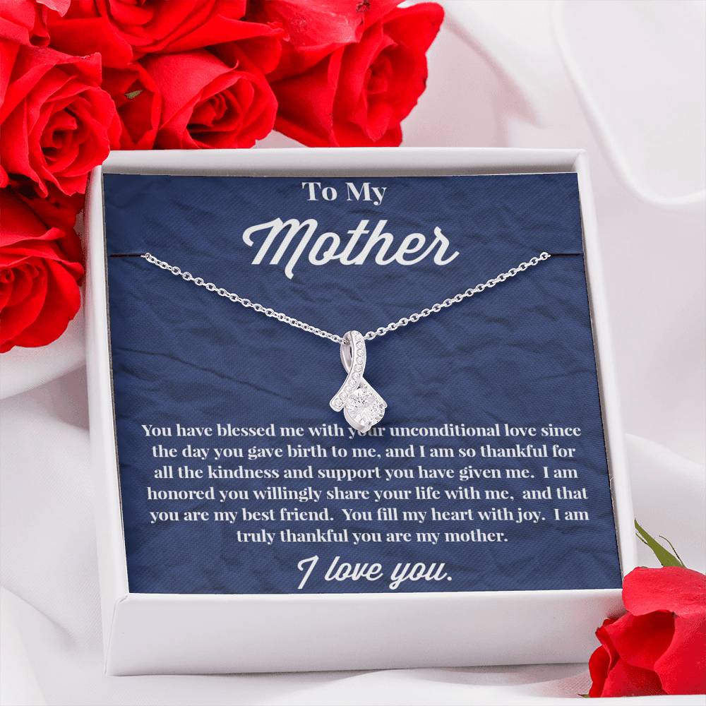 To My Mother Alluring Beauty Necklace - Jewelry for Mom - Necklace for Mom - Gift for Mom