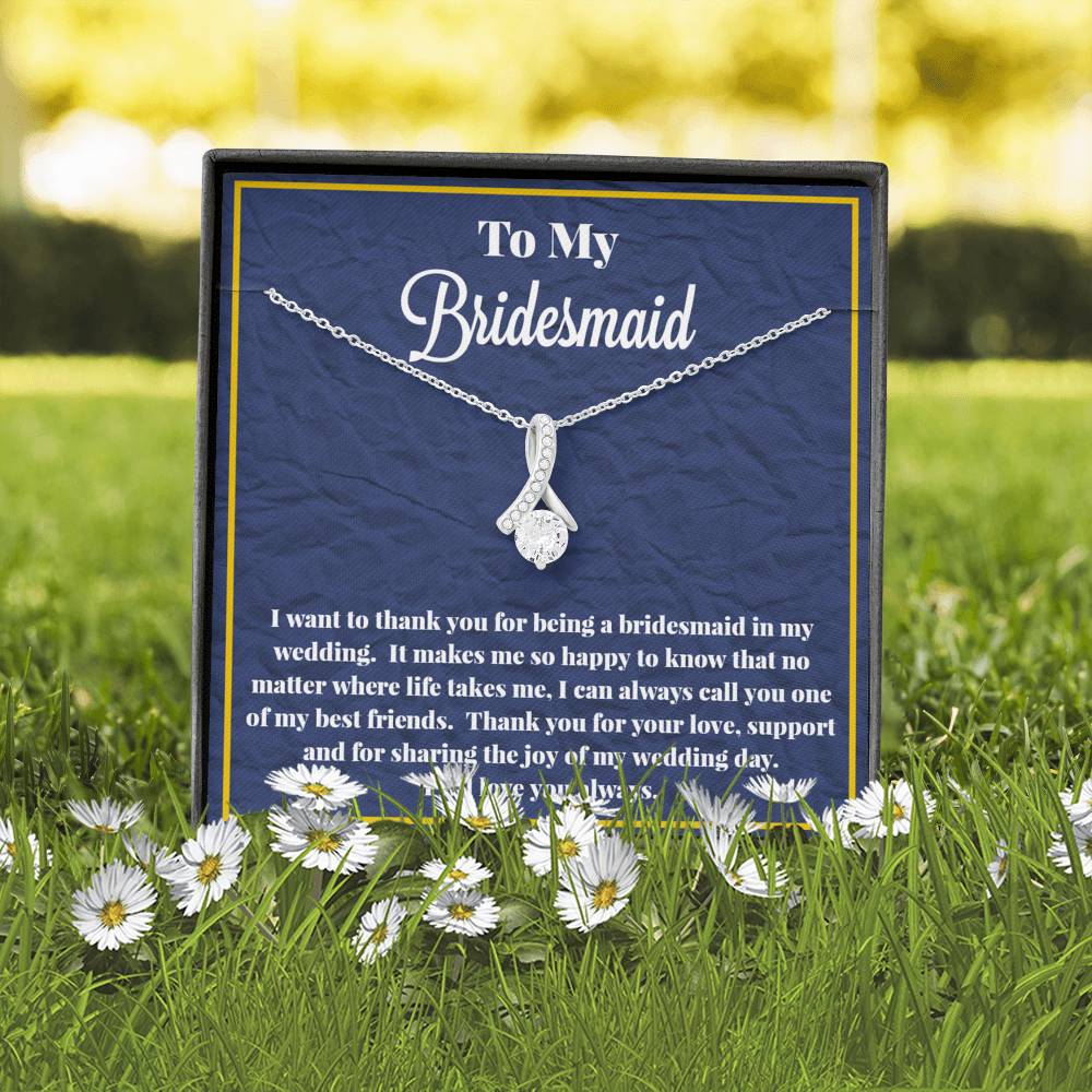 To My Bridesmaid Alluring Beauty Necklace