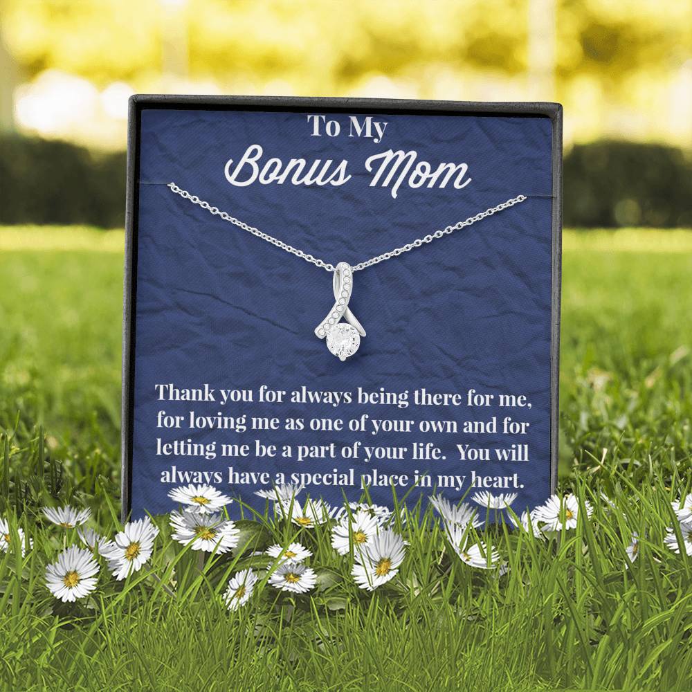 To My Bonus Mom Alluring Beauty Necklace