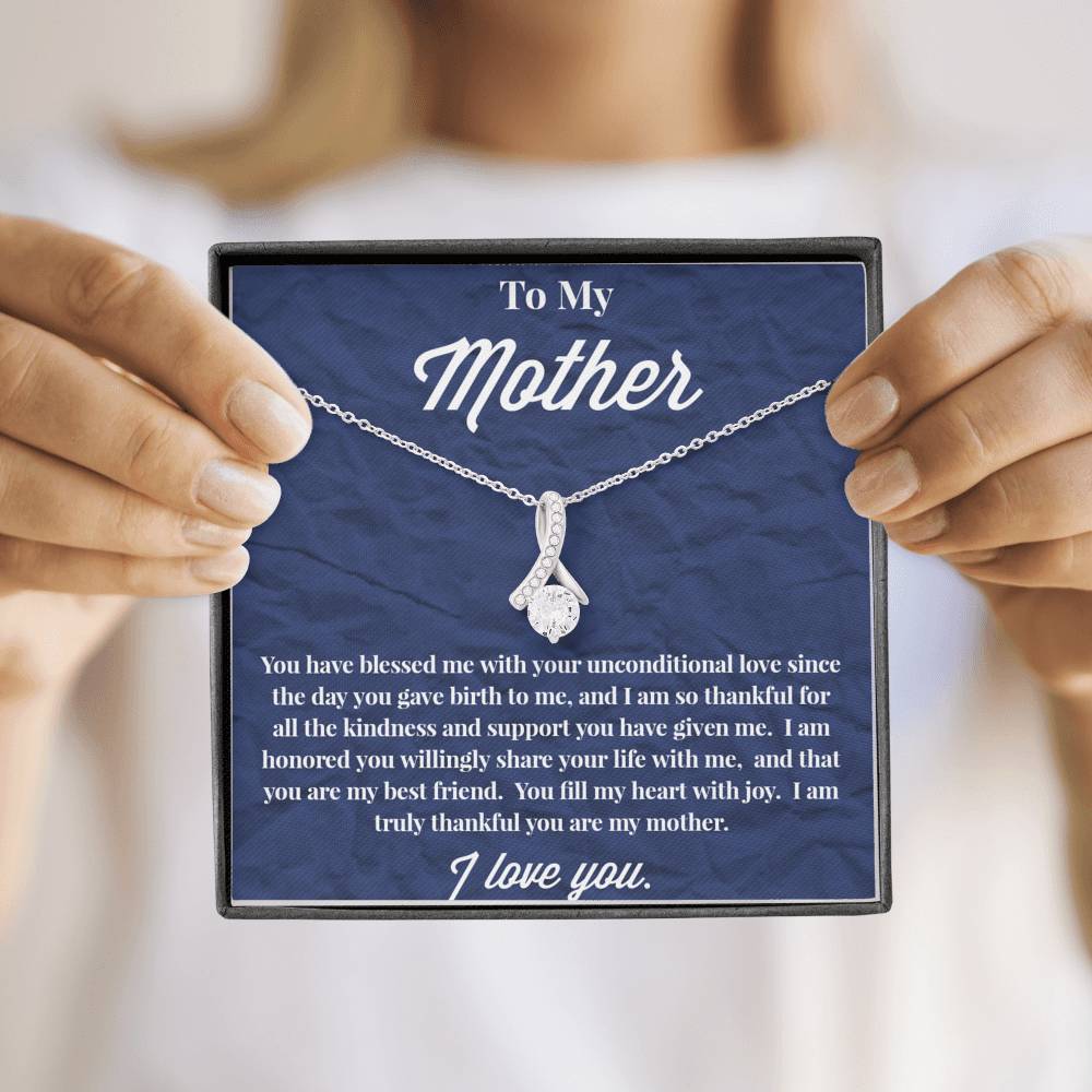 To My Mother Alluring Beauty Necklace - Jewelry for Mom - Necklace for Mom - Gift for Mom