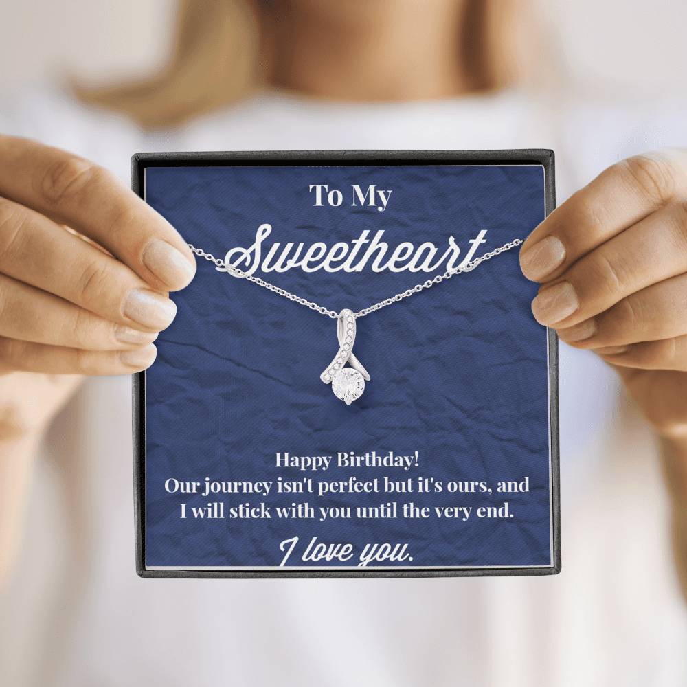 Happy Birthday To My Sweetheart Alluring Beauty Necklace