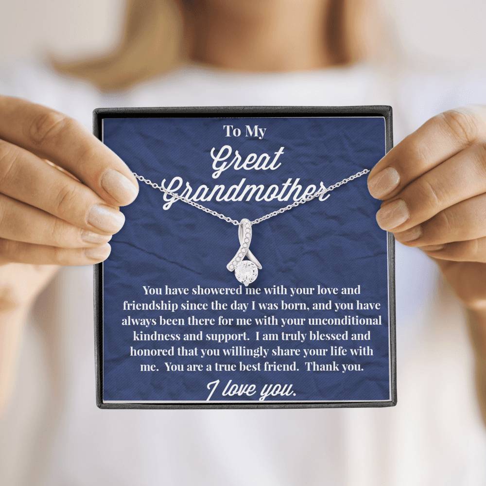 To My Great Grandmother Alluring Beauty Necklace - Jewelry for Grandmother - Gift for Grandmother