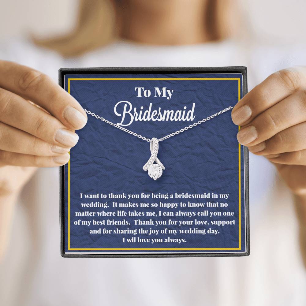 To My Bridesmaid Alluring Beauty Necklace
