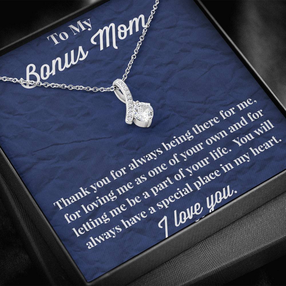 To My Bonus Mom Alluring Beauty Necklace