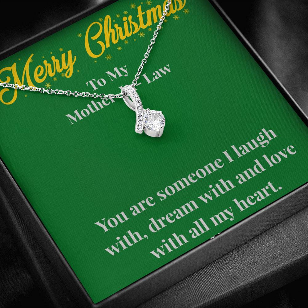 Merry Christmas To My Mother-In-Law Alluring Beauty Necklace - Gift for Mother - Necklace for Mother-In-Law