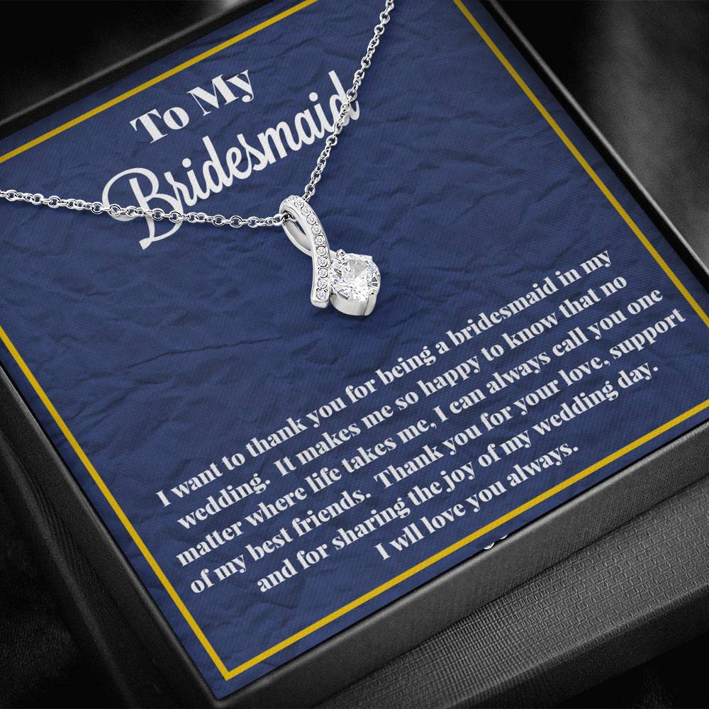 To My Bridesmaid Alluring Beauty Necklace