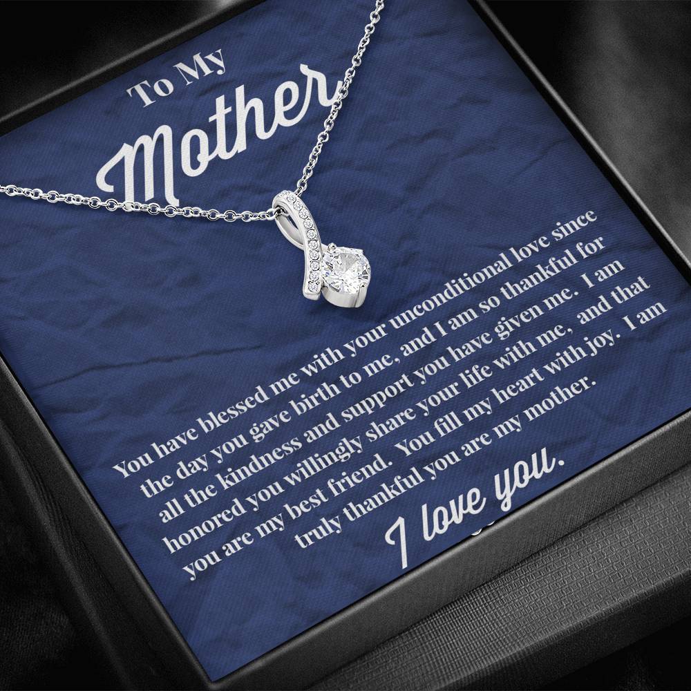To My Mother Alluring Beauty Necklace - Jewelry for Mom - Necklace for Mom - Gift for Mom