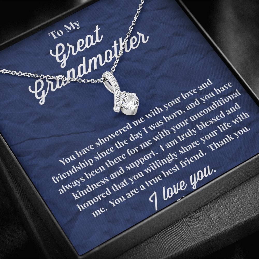 To My Great Grandmother Alluring Beauty Necklace - Jewelry for Grandmother - Gift for Grandmother
