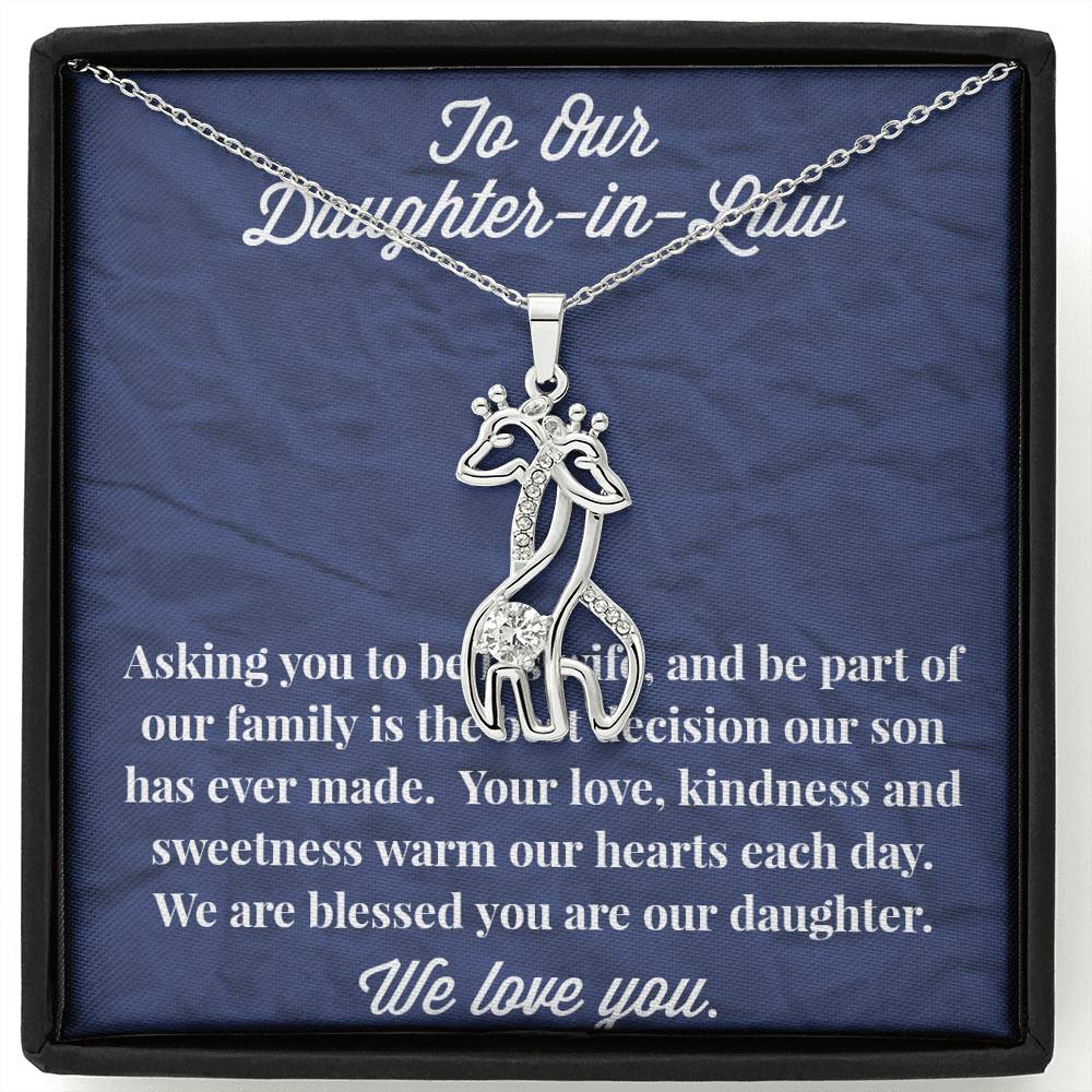 To Our Daughter-in-Law Graceful Love Giraffe Necklace - Gift for Daughter - Necklace for Daughter-in-Law