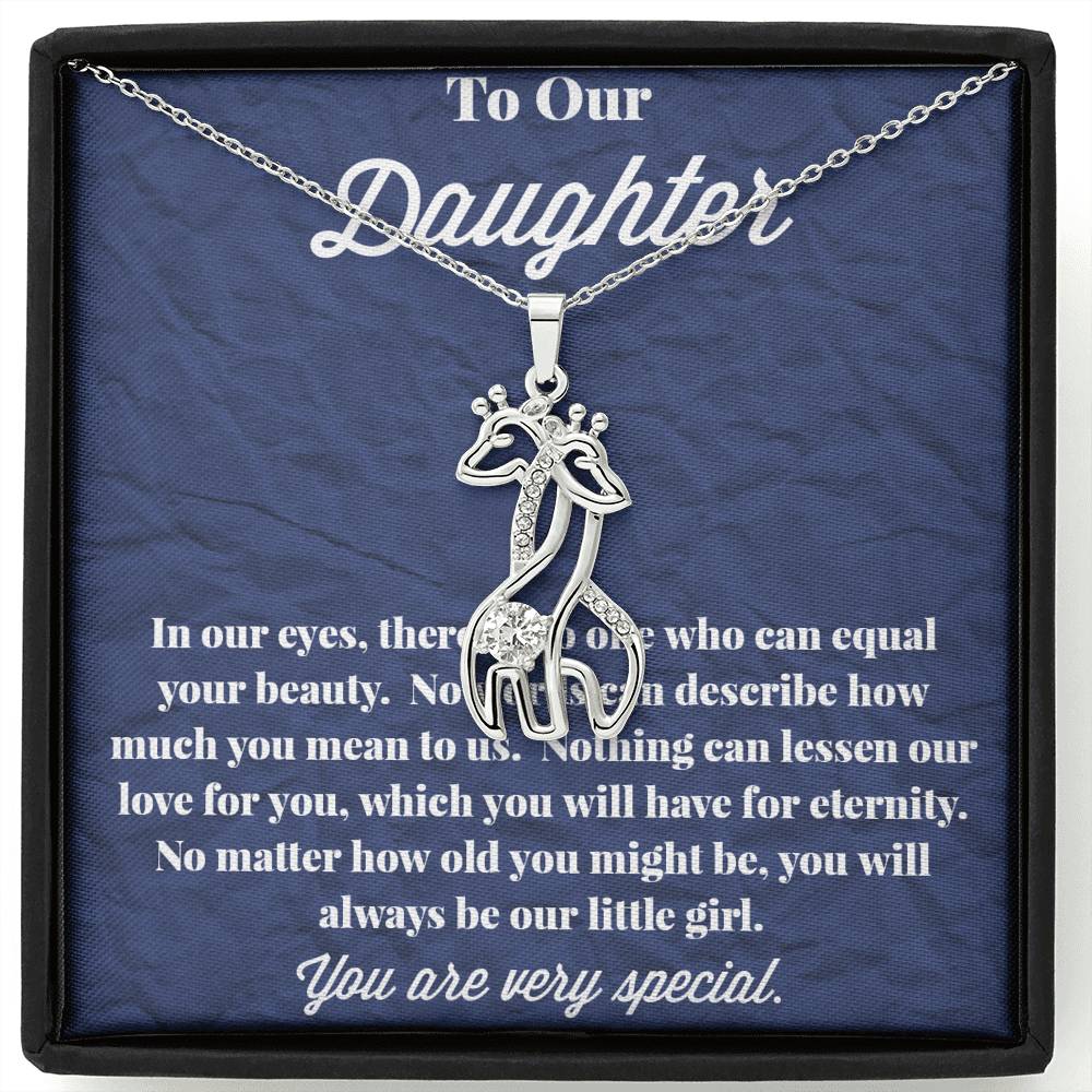 To Our Daughter Graceful Love Giraffe Necklace