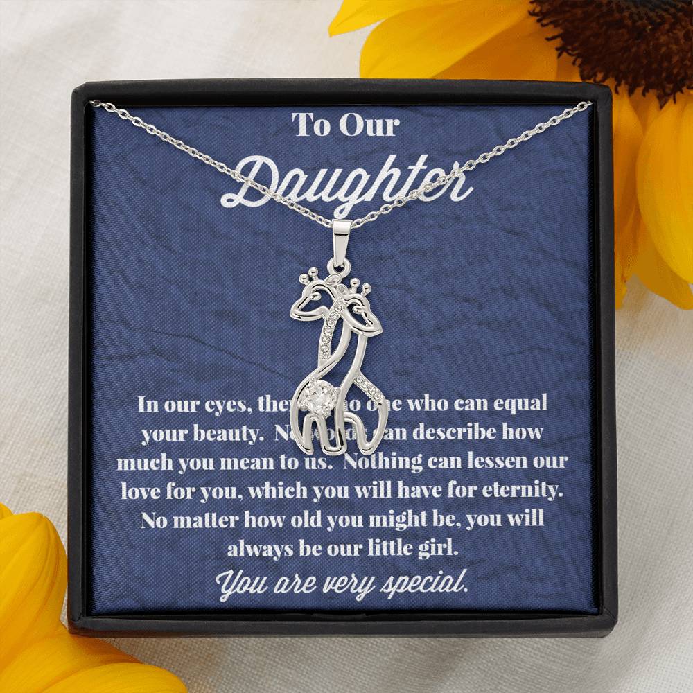 To Our Daughter Graceful Love Giraffe Necklace