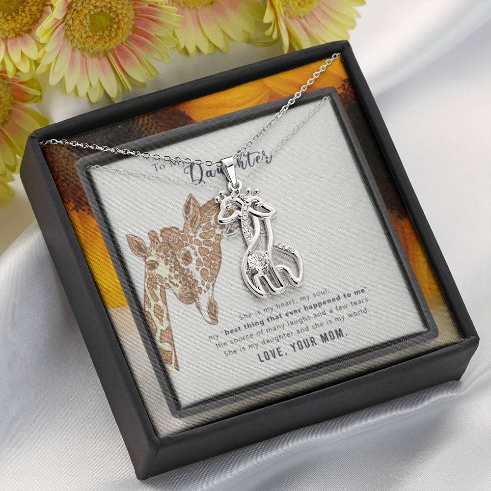 To My Daughter - Graceful Love Giraffe Necklace - Gift for My Daughter