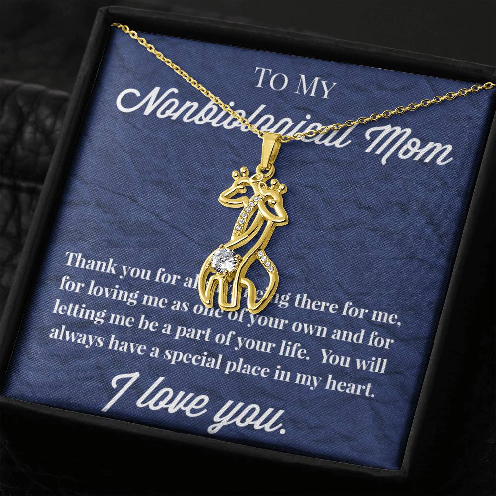 Ton My Nonbiological Mom Graceful Giraffe Necklace, Bonus Mon Necklace, Stepmom Necklace, Bonus Mom Jewelry