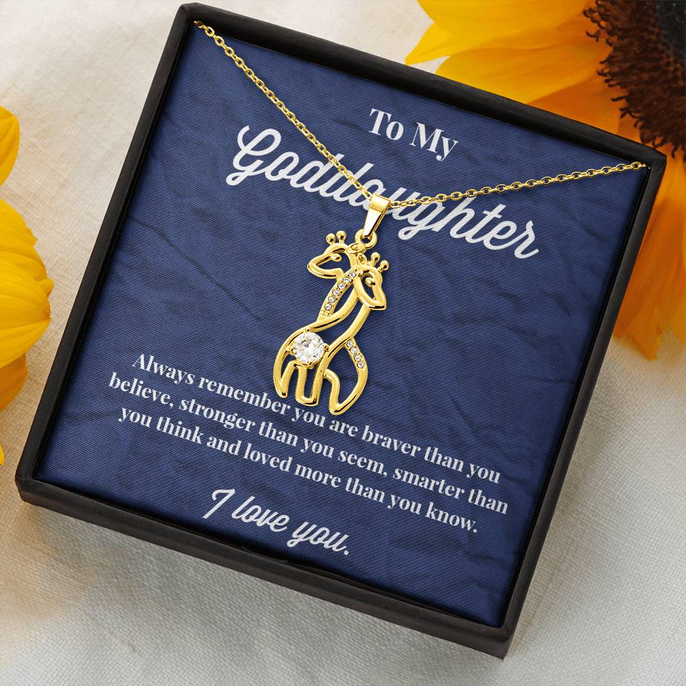 To My Goddaughter Graceful Love Giraffe Necklace - Jewelry for Grandmother - Gift for Grandmother