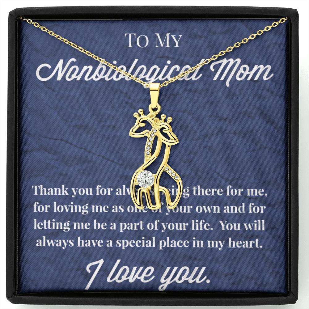 Ton My Nonbiological Mom Graceful Giraffe Necklace, Bonus Mon Necklace, Stepmom Necklace, Bonus Mom Jewelry