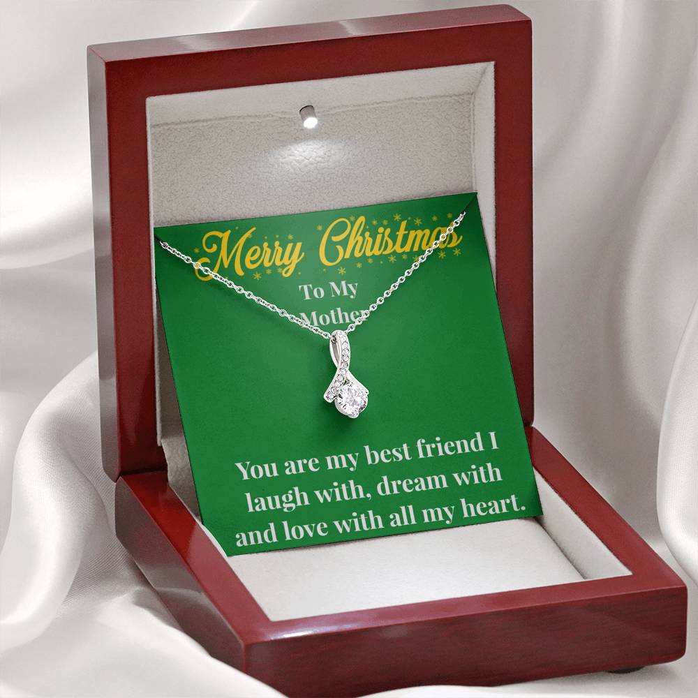 Merry Christmas To My Mother Alluring Beauty Necklace - Gift for Mom - Necklace for Mom