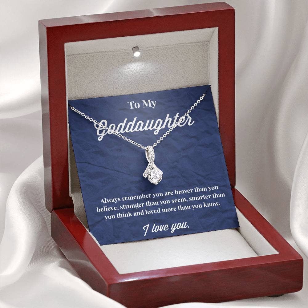 To My Goddaughter Alluring Beauty Necklace - Jewelry for Goddaughter - Gift for Goddaughter