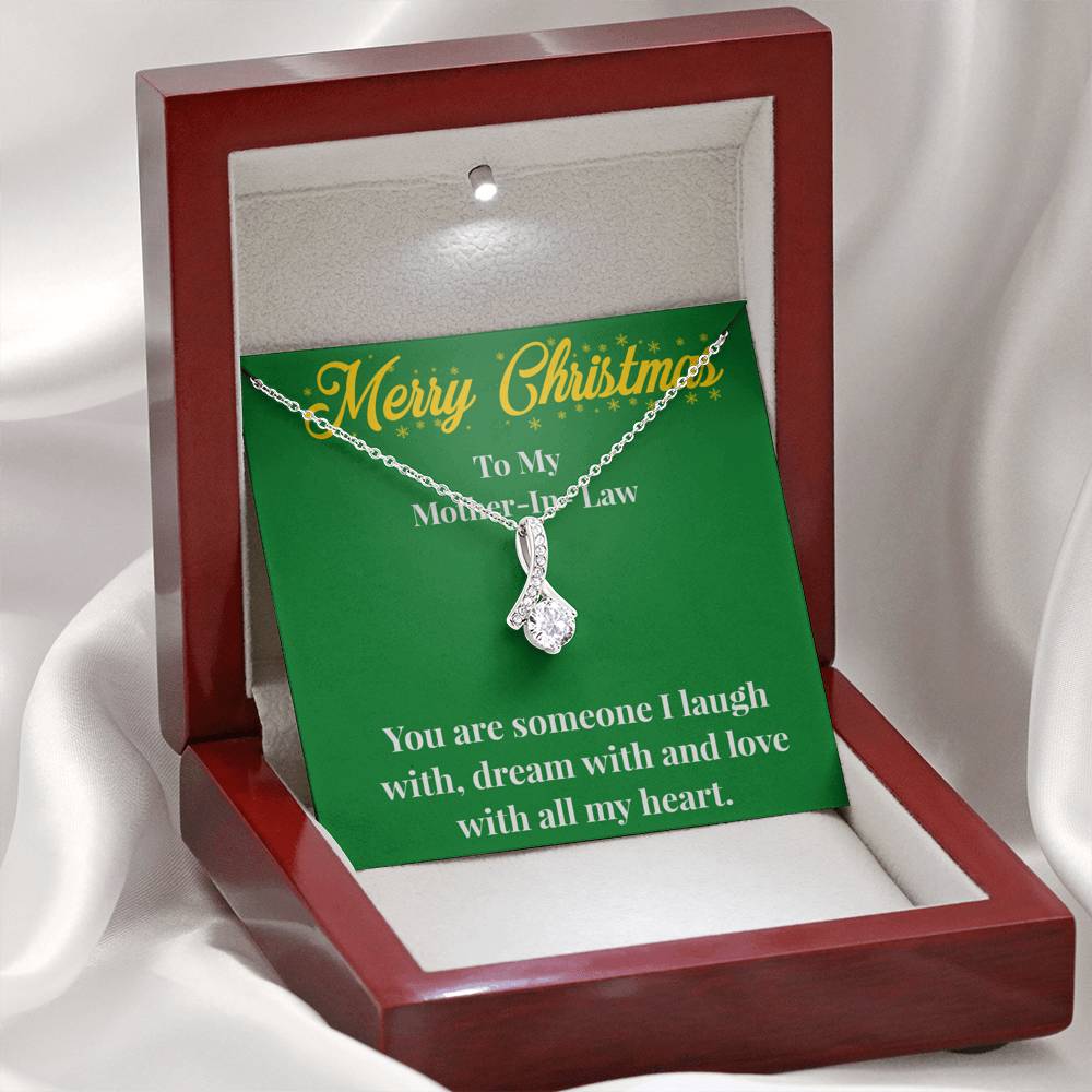 Merry Christmas To My Mother-In-Law Alluring Beauty Necklace - Gift for Mother - Necklace for Mother-In-Law
