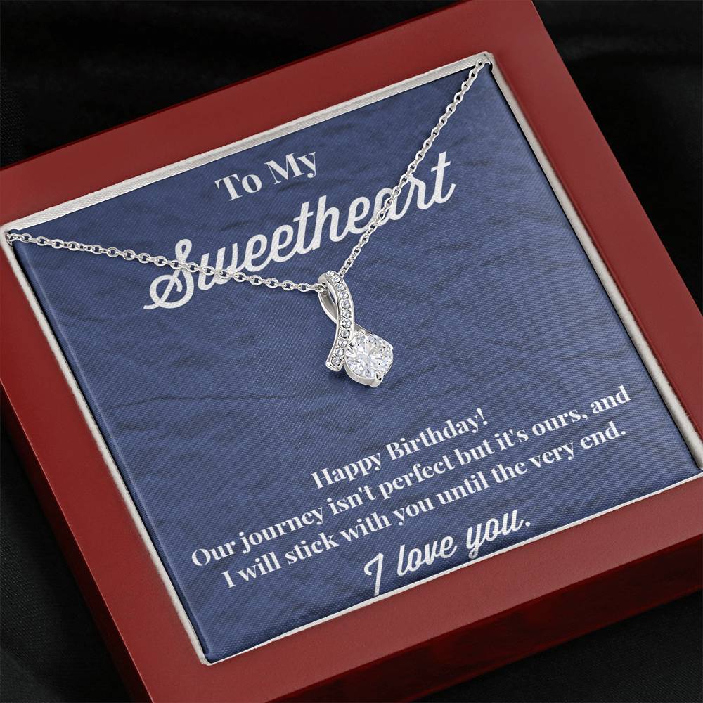 Happy Birthday To My Sweetheart Alluring Beauty Necklace