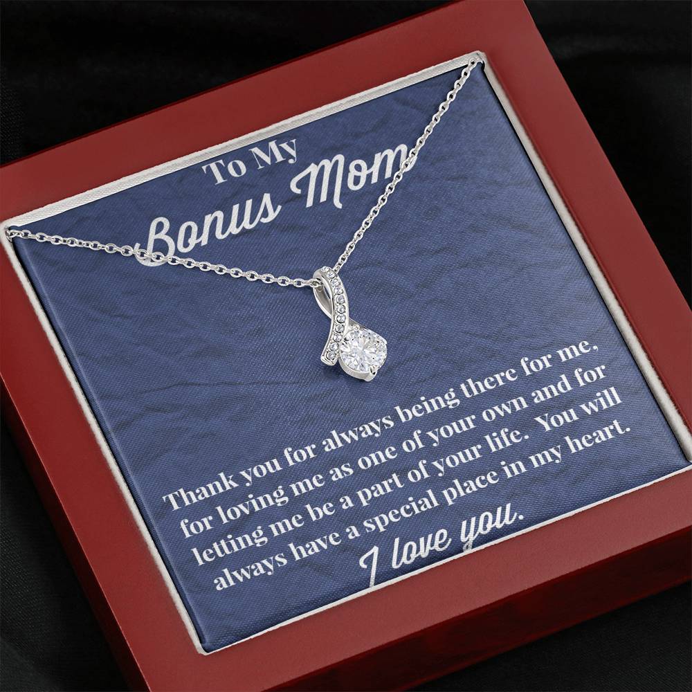 To My Bonus Mom Alluring Beauty Necklace