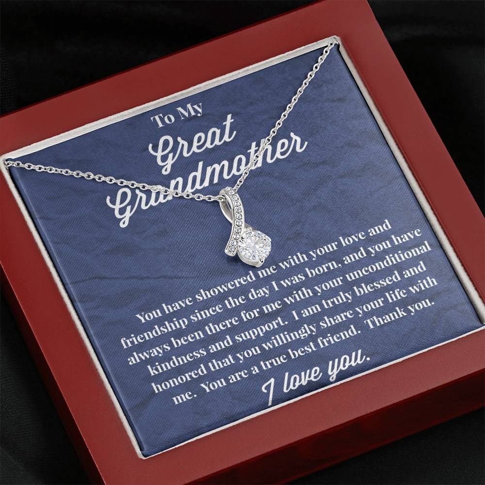 To My Great Grandmother Alluring Beauty Necklace - Jewelry for Grandmother - Gift for Grandmother