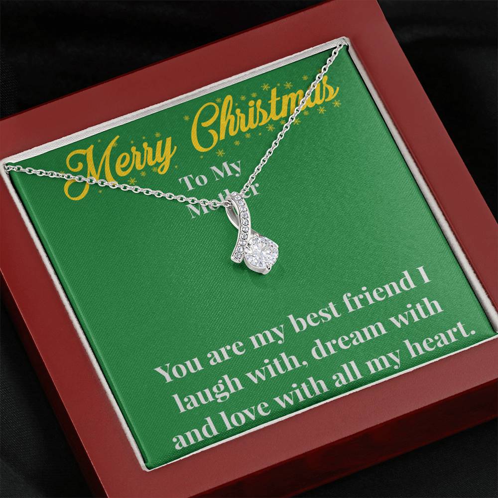 Merry Christmas To My Mother Alluring Beauty Necklace - Gift for Mom - Necklace for Mom