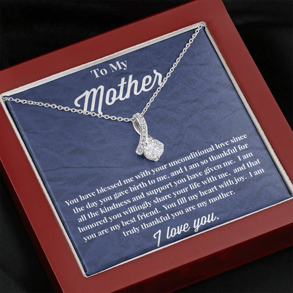 To My Mother Alluring Beauty Necklace - Jewelry for Mom - Necklace for Mom - Gift for Mom