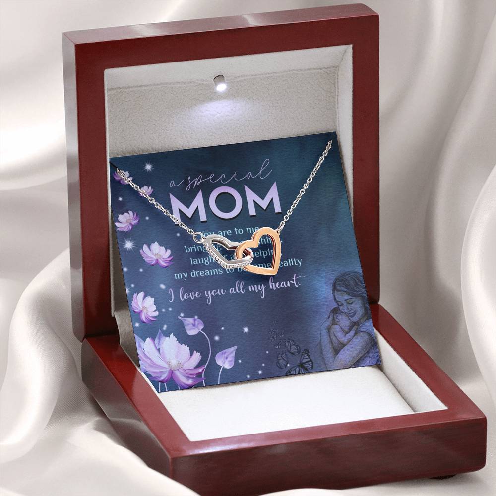 A Special Mom Interlocking Hearts Pendant